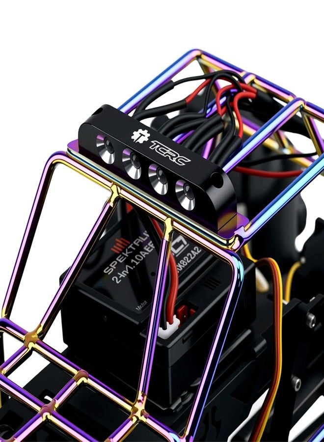 TCRC Multicolored Metal Roll Cage Body Shell with Aluminum LED Lamp Holder for Axial AX24 XC-1 1/24 RC Crawler Car Upgrade Parts - Image 2